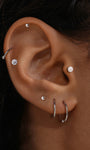 kosiner jewelry Titanium Flat Disc Flatback Piercing Stud (Labret / Lip /Tongue)