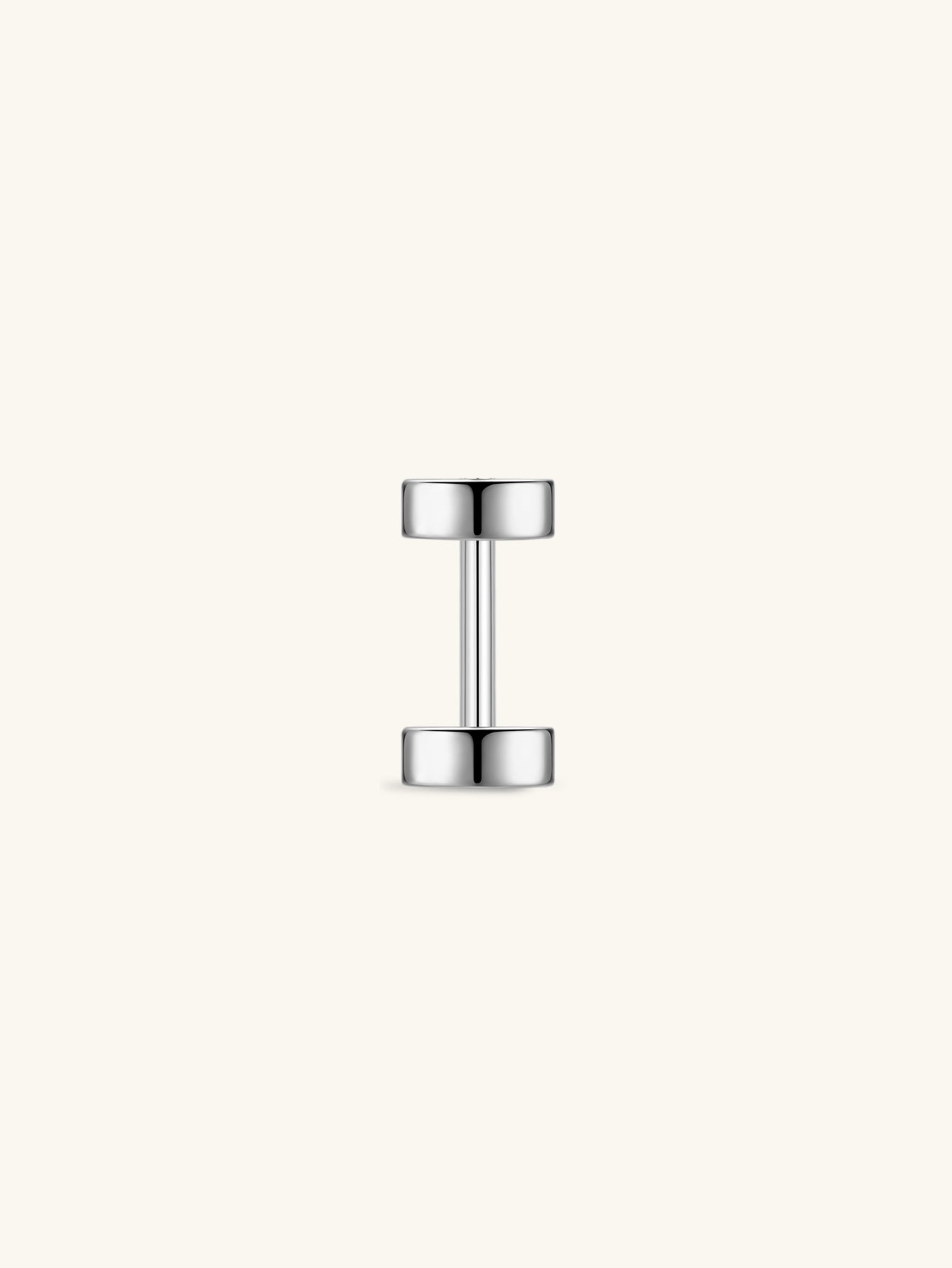 kosiner jewelry Titanium Flat Disc Flatback Piercing Stud (Labret / Lip /Tongue)