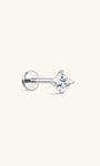 kosiner jewelry Titanium CZ Square Flatback