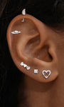 kosiner jewelry Titanium CZ Wing Flatback