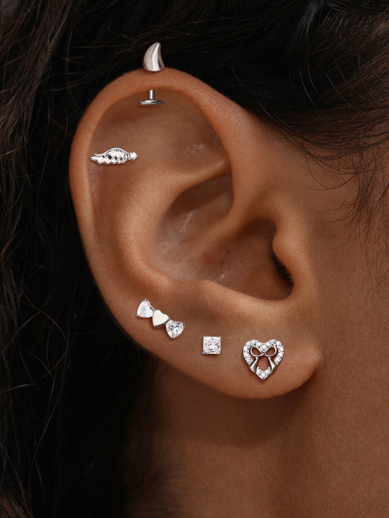 Titanium CZ Wing Flatback