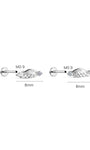 kosiner jewelry Titanium CZ Wing Flatback