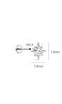 kosiner jewelry Titanium CZ Eight - Point Star Flatback