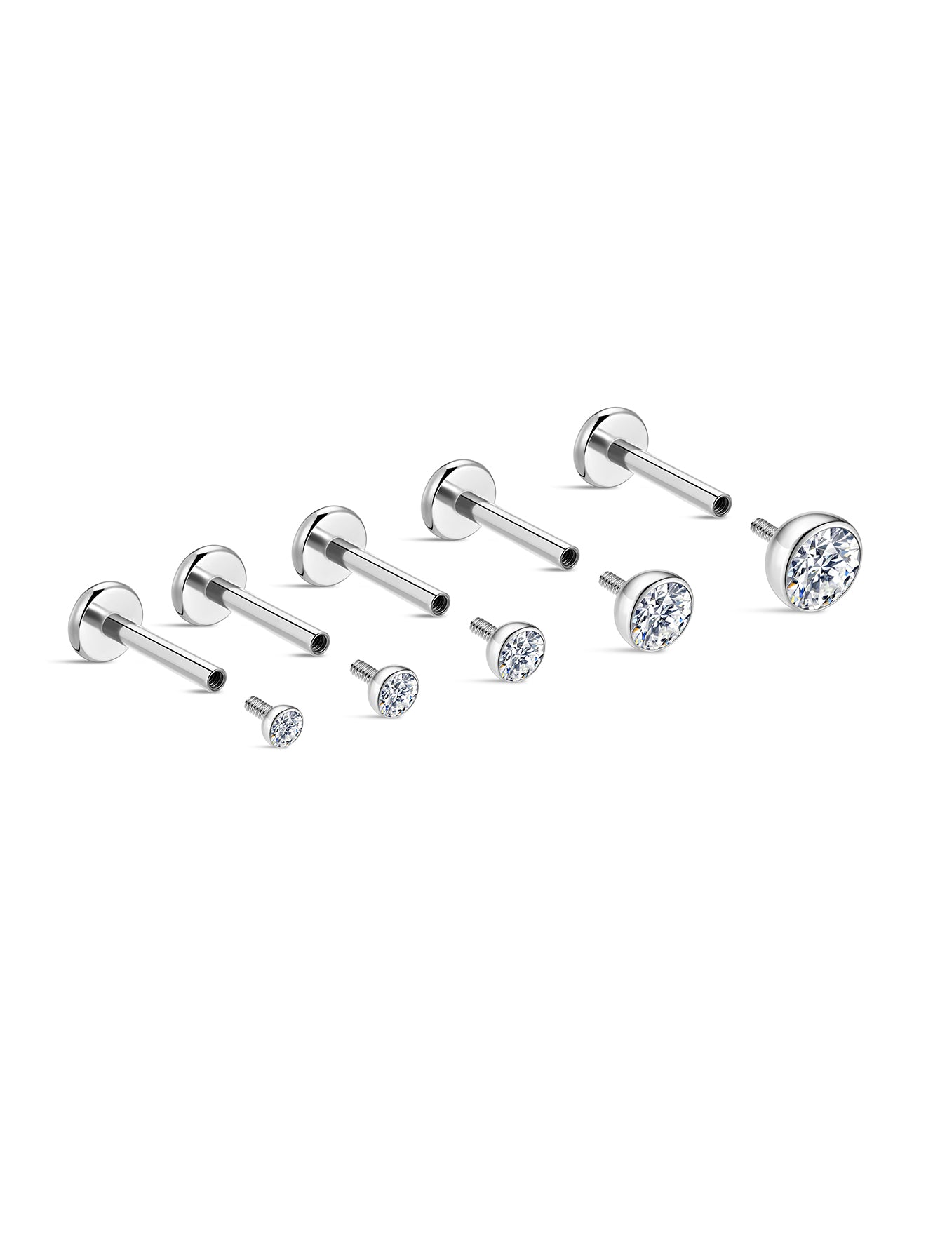 Titanium Essential CZ Flatback