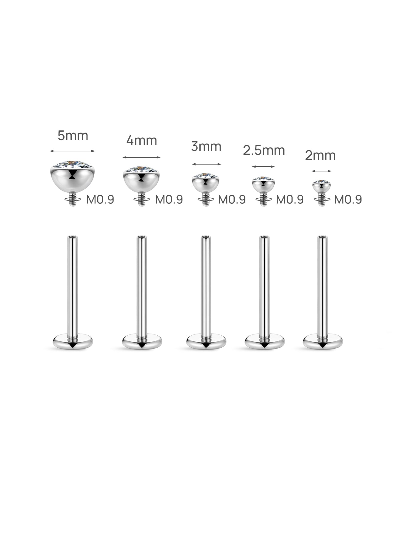 Titanium Essential CZ Flatback