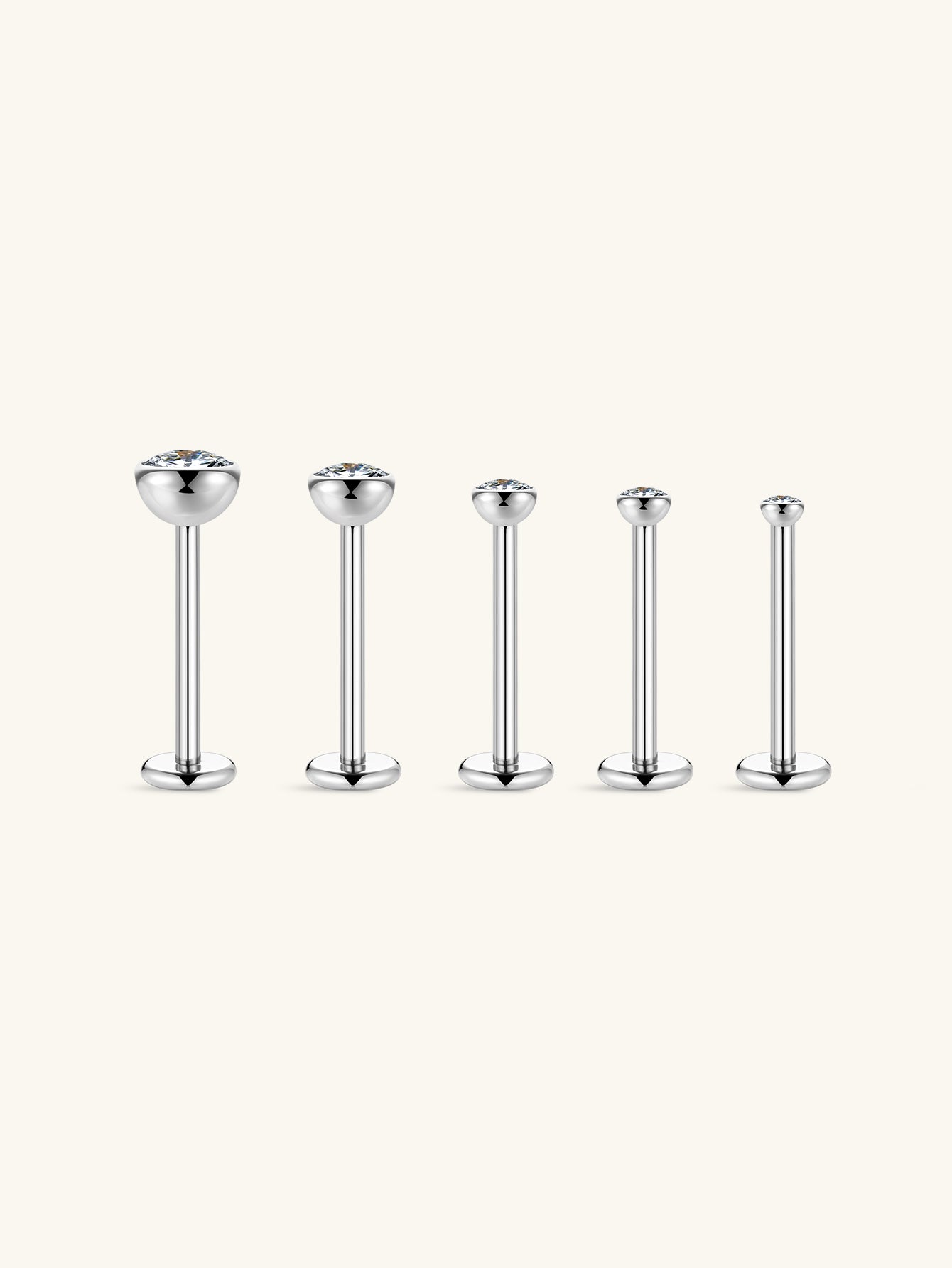 Titanium Essential CZ Flatback