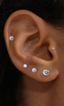 kosiner jewelry Titanium Essential CZ Flatback