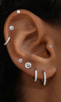 kosiner jewelry Titanium Essential CZ Flatback