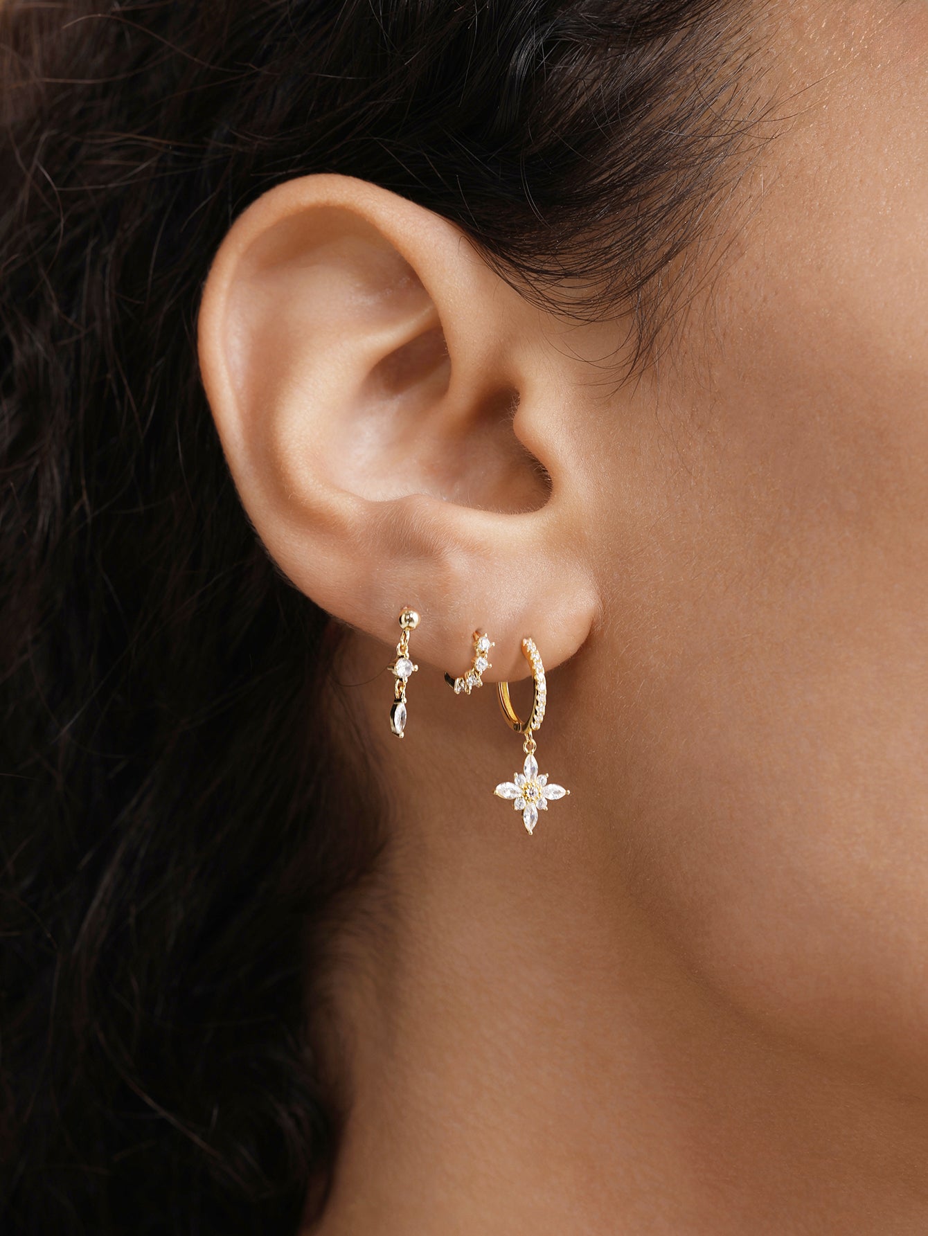 925 sterling zilveren ijskristallen prachtige hangeroorbelserie