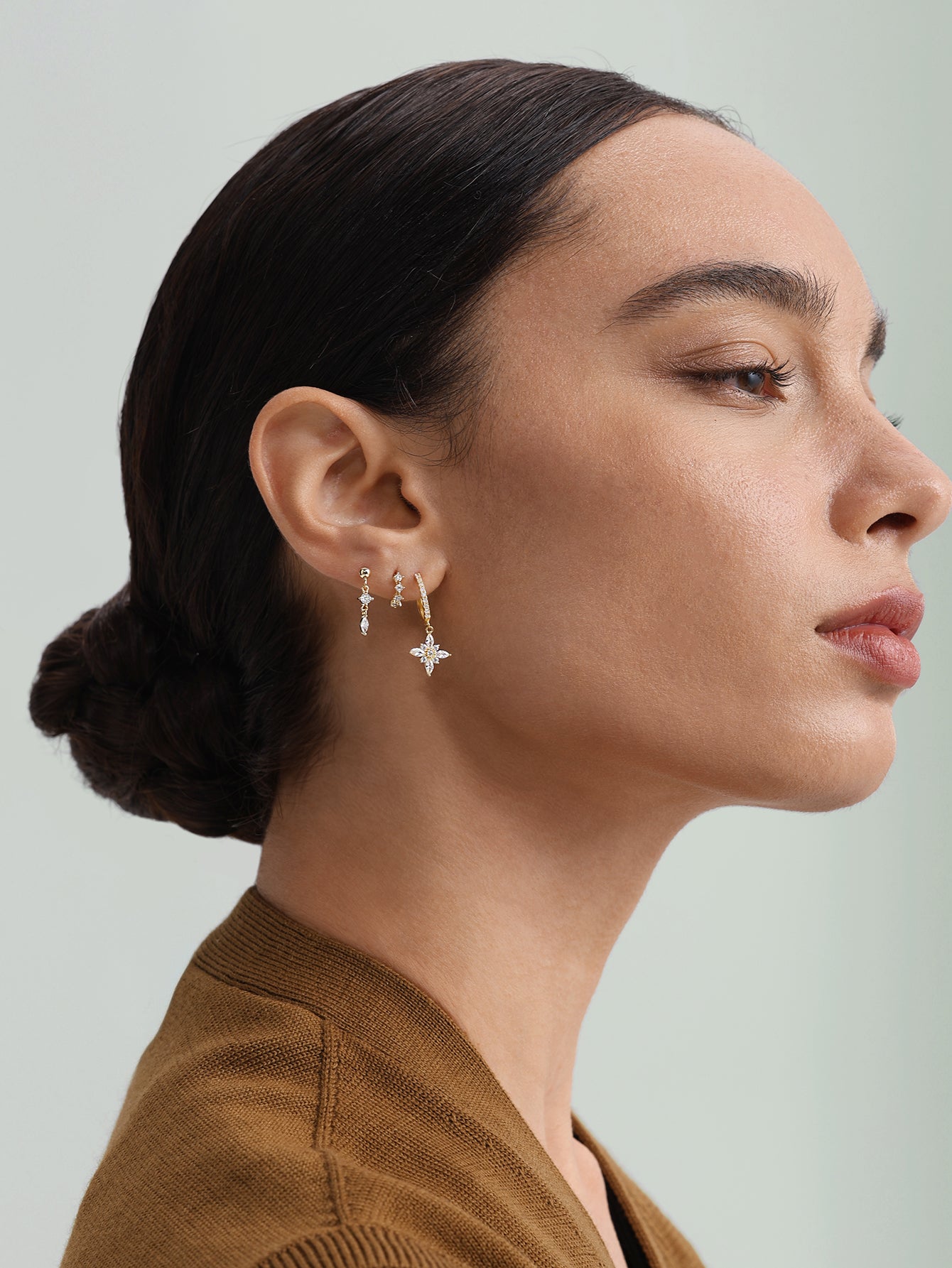 925 sterling zilveren ijskristallen prachtige hangeroorbelserie