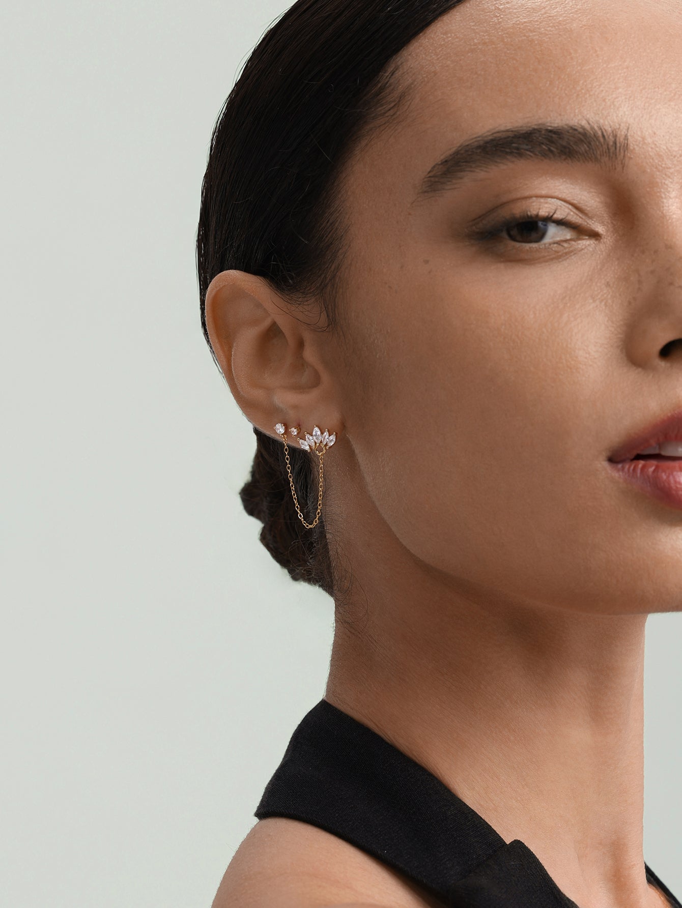 Serie de 5 piezas de flores versátiles de moda de plata de ley 925