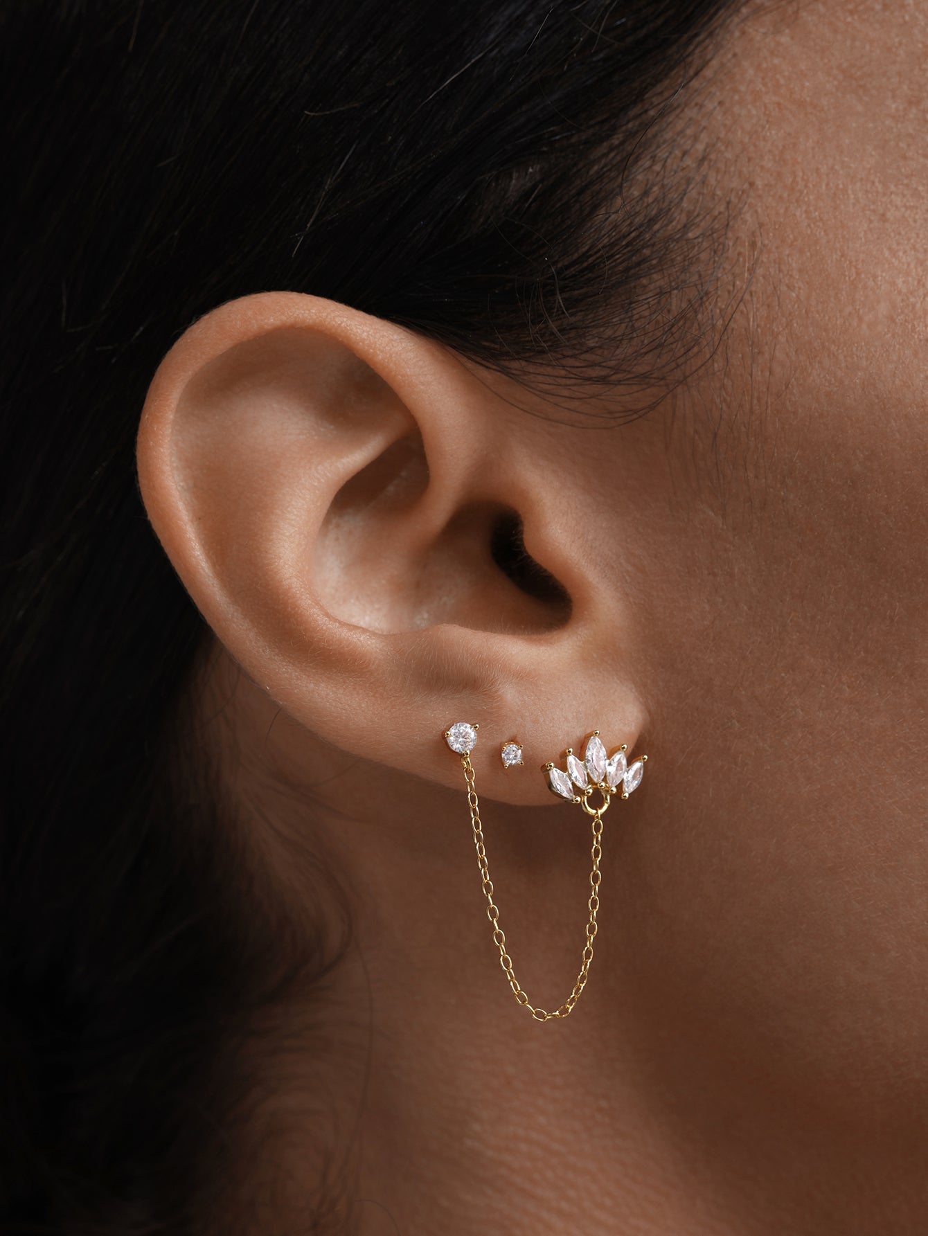 Serie de 5 piezas de flores versátiles de moda de plata de ley 925