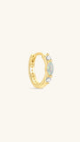 Kosiner 925 Sterling Silver Solitaire Marquise Opal Elegant Hoop Earring