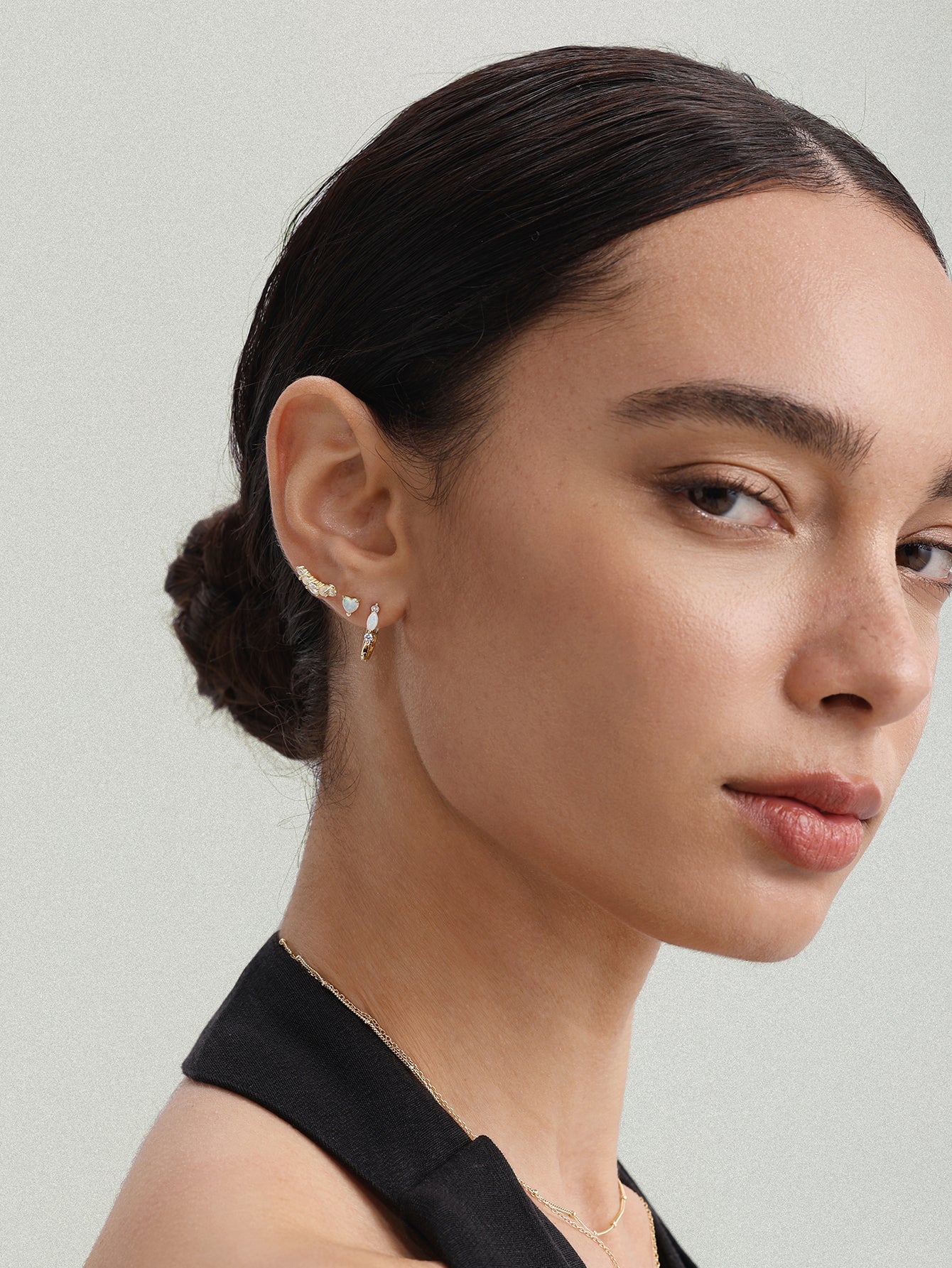 925 sterling zilveren opaal liefde oorpiercing met schroefdraad