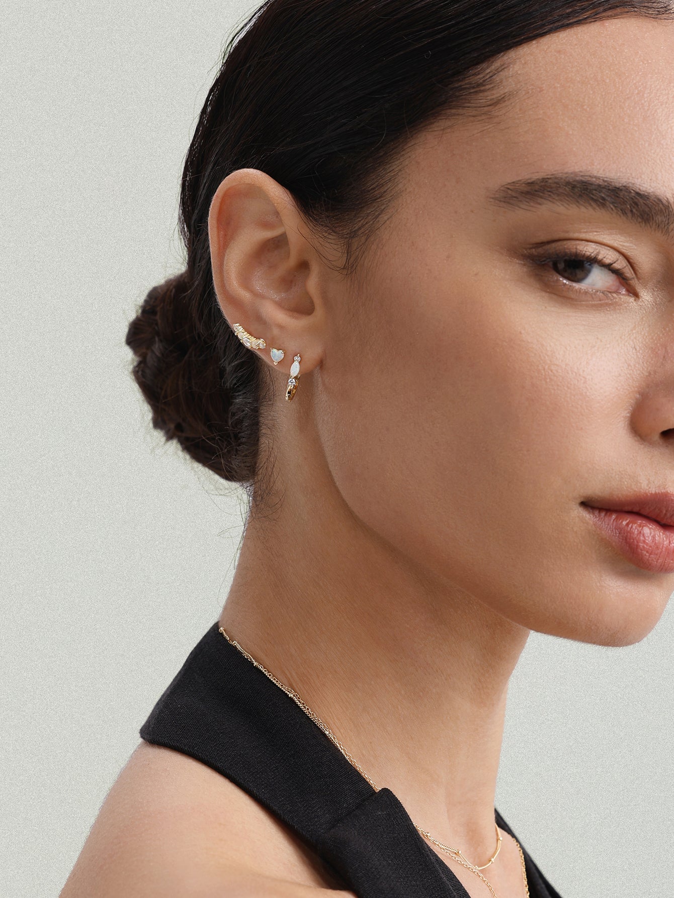 Kosiner 925 sterling zilver Solitaire Marquise Opal elegante hoepeloorbel