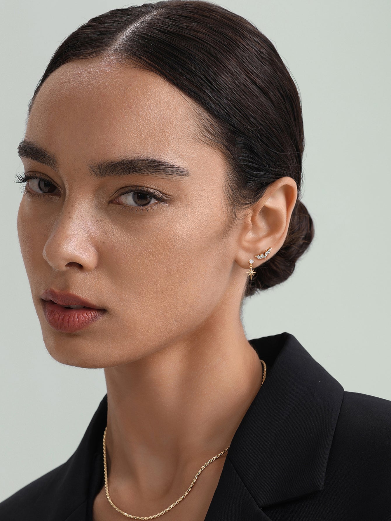 925 スターリング シルバー スター ペンダント イヤー ピアス スタッド