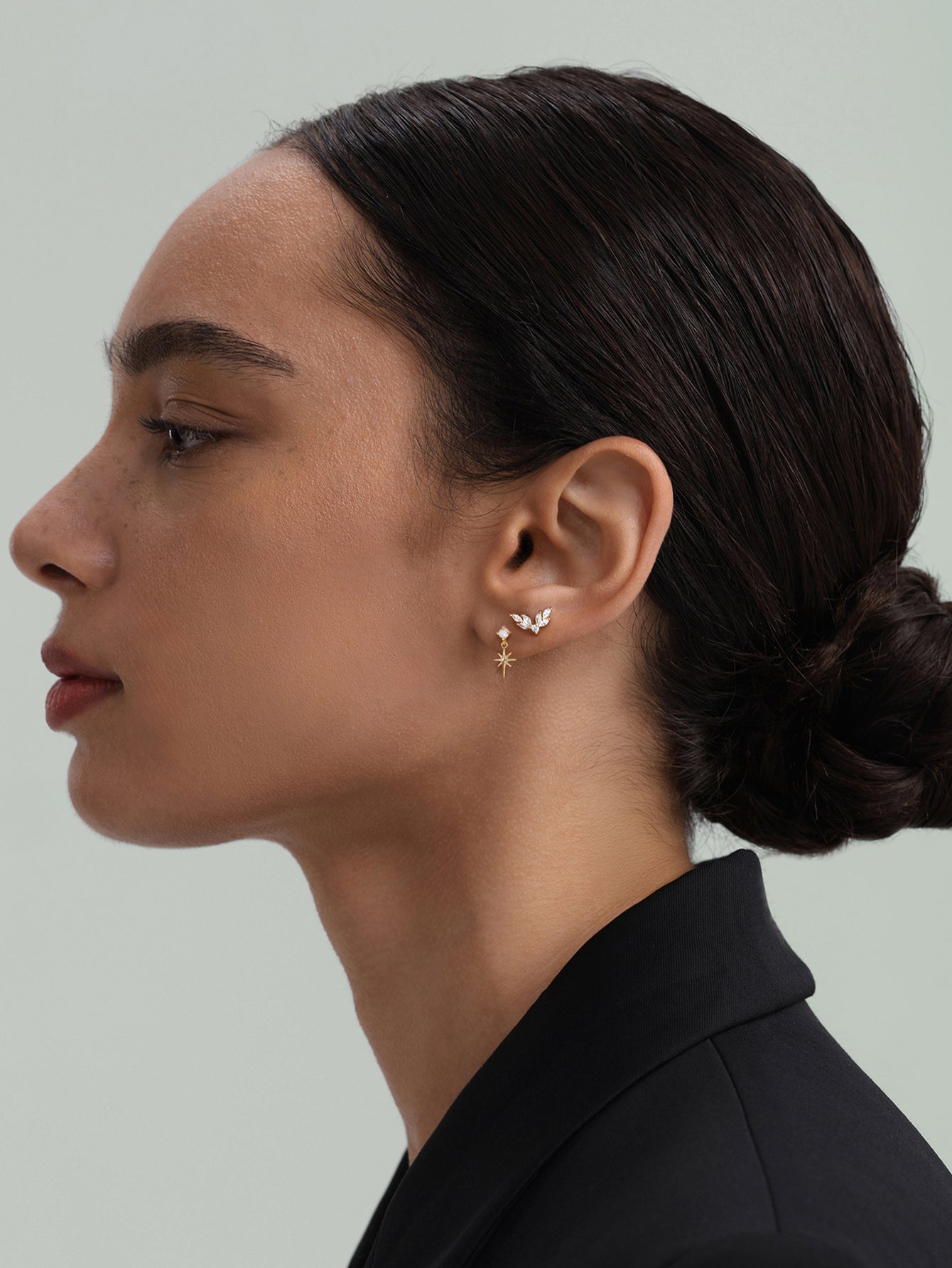 925 スターリング シルバー スター ペンダント イヤー ピアス スタッド