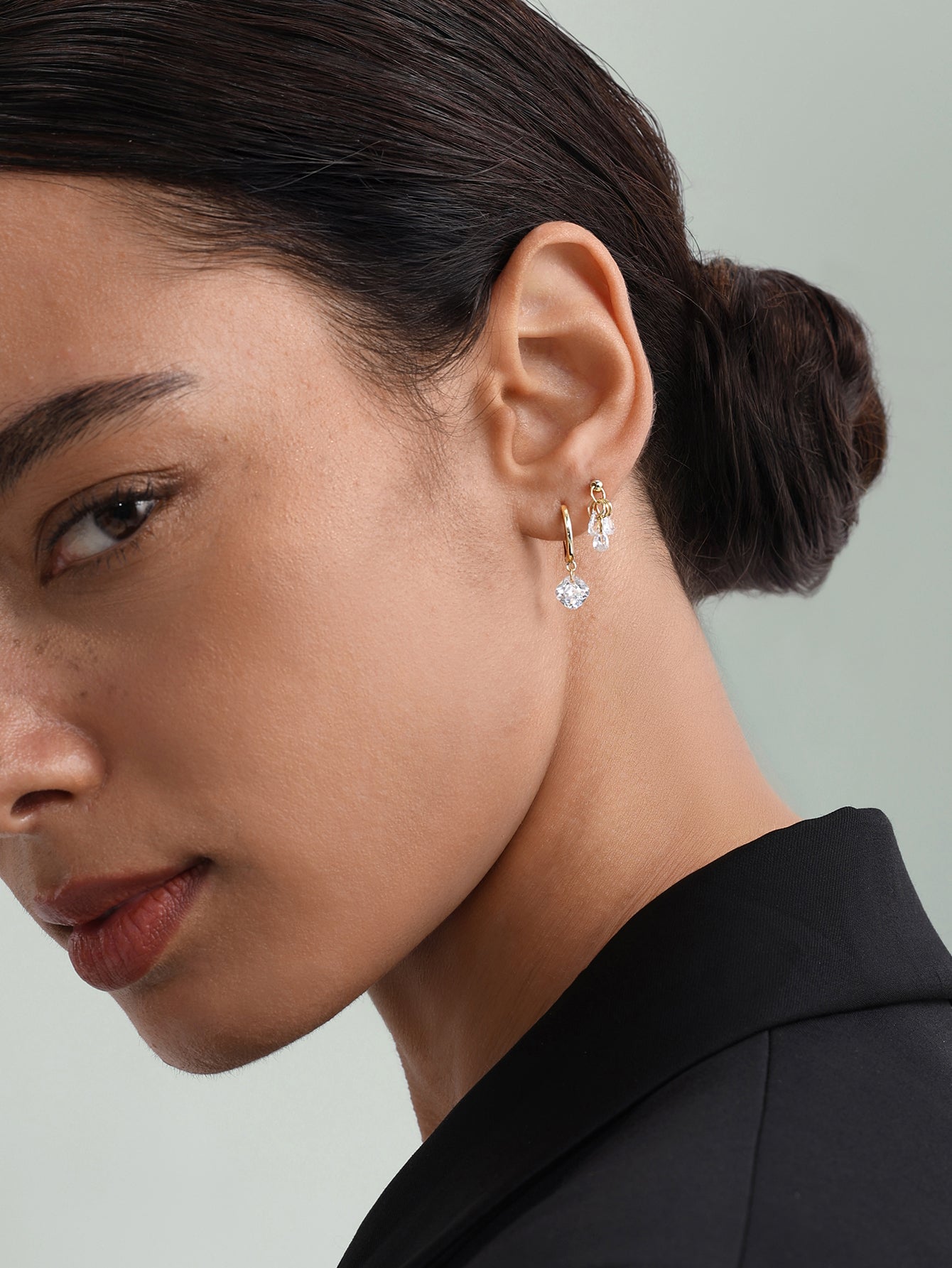 925 Sterling Silver Simple Earrings Hoop Dangle Full Ear Special Earring Collection