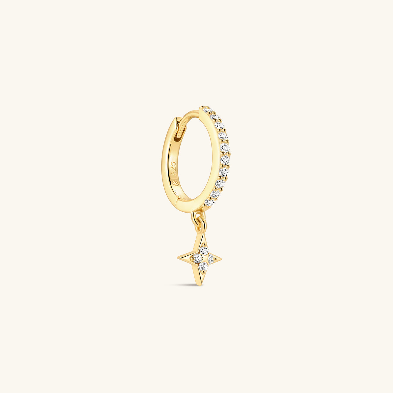 gioielli kosiner Étoile Pavé Drop Huggies