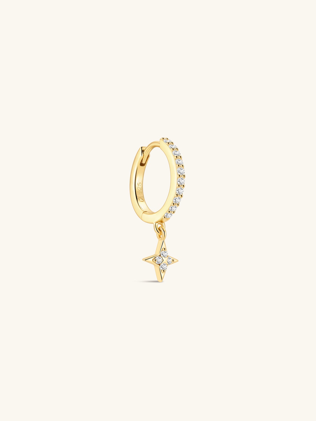 gioielli kosiner Étoile Pavé Drop Huggies