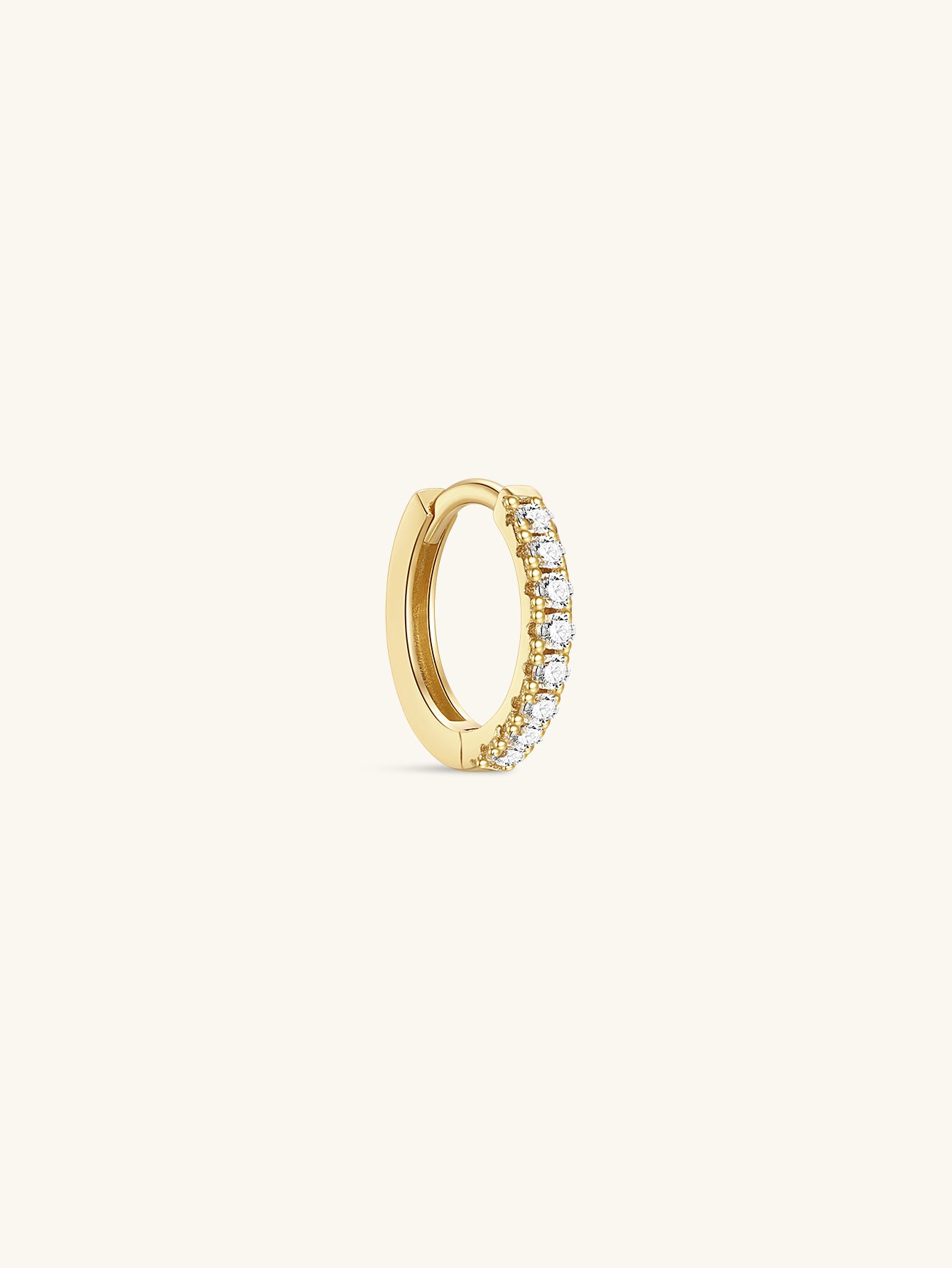 KOSINER 925 Sterling Silver Delicate Pave Hoop earrings featuring ultra-shine AAAAA cubic zirconia, perfect for everyday wear and minimalist style.
