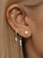 14K Solid Gold 4MM Classic Mini Ear Piercing Stud - Kosinerjewelry-2