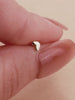 KOSINER Smooth polished sweet heart flat back stud, minimalist design for delicate ear styling
