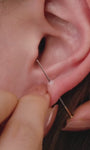 KOSINER 14K Solid Gold Star Lab-Grown Diamond Flat Back Stud