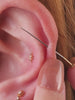 KOSINER Triple-Point Cluster Stud Ear Stack, 14K Gold Helix Conch Piercing Jewelry for Women, Waterproof & Sleep-Friendly
