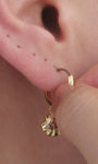 KOSINER hypoallergenic shell pearl stud, safe for sensitive skin and all-day wear