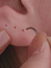 KOSINER implant-grade titanium stud, secure fit, comfortable for new and healed piercings