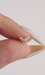 KOSINER 14K Solid Gold Marquise CZ Stud Close-Up, Ultra Shine AAAAA Cubic Zirconia
