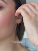 KOSINER 14K Solid Gold Dainty Marquise Opal Drop Flat Back Piercing Stud, Nickel-Free Waterproof Elegant Dangling Opal Cartilage Earring for Multi Ear Stack Piercing