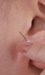 kosiner jewelry 14K Solid Gold Four - Claw Pearl Zircon Ear Piercing Stud