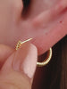 Kosiner Jewelry KOSINER Essentials 925 Sterling Silver Classic Ridge Hoop