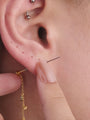 Hypoallergenic titanium post fishbone flatback earring