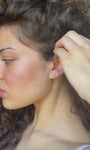 Kosiner 14K Solid Gold Marquise Opal Classic Flatback Piercing Stud Earrings