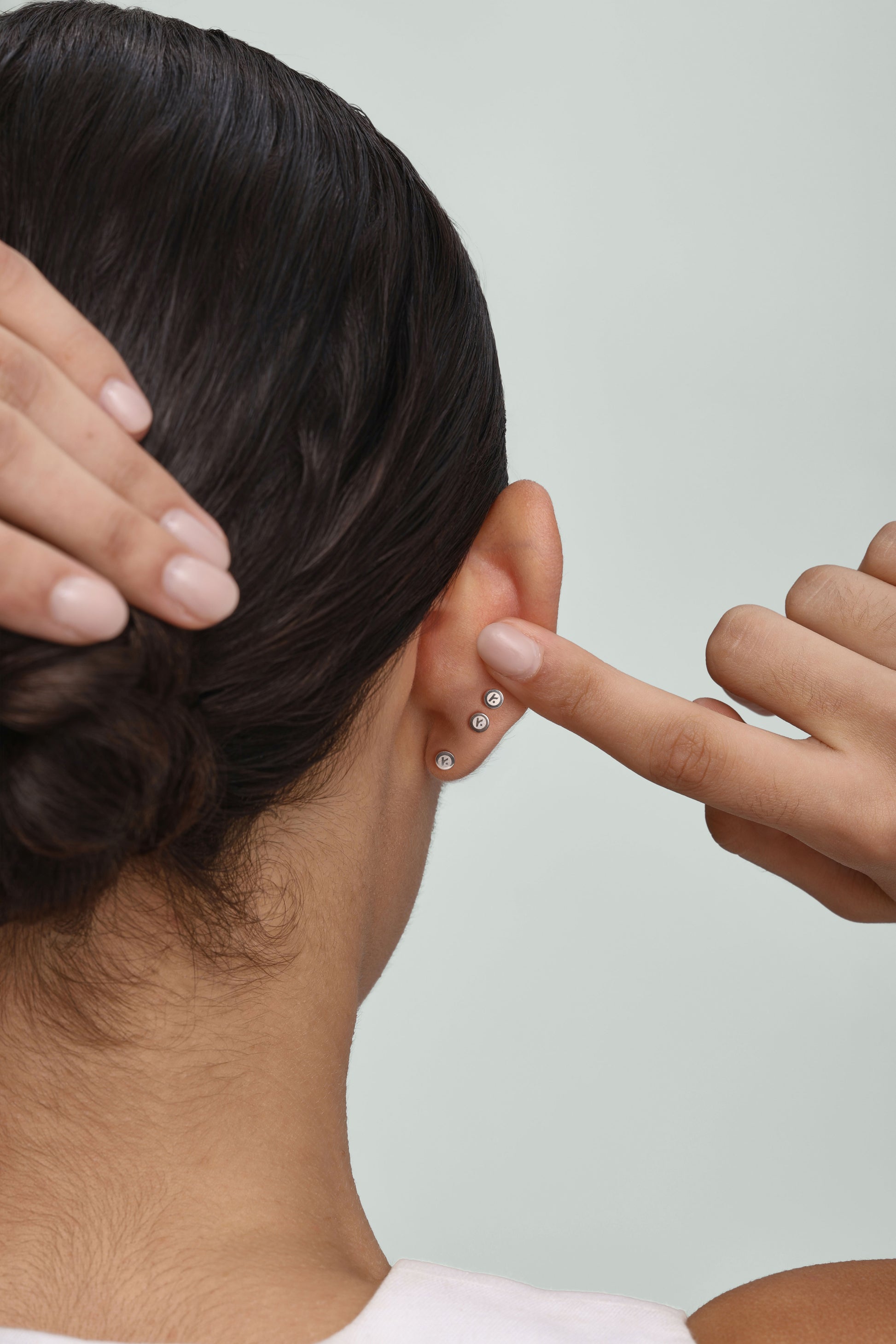 14K Solid Gold Opal Flatback Stud Earrings